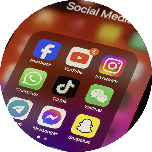 social media page showing youtube and tiktok